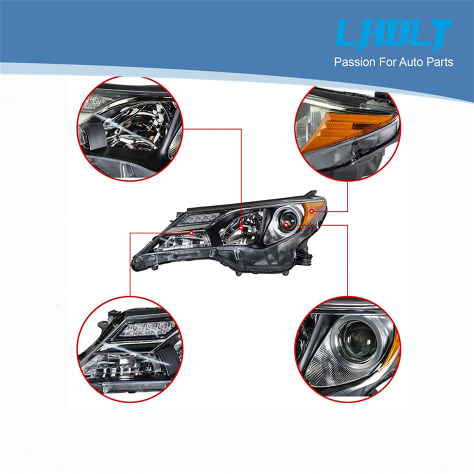 Amazon | LABLT ヘッドライト 交換用 2013 2014 2015 トヨタ RAV4
